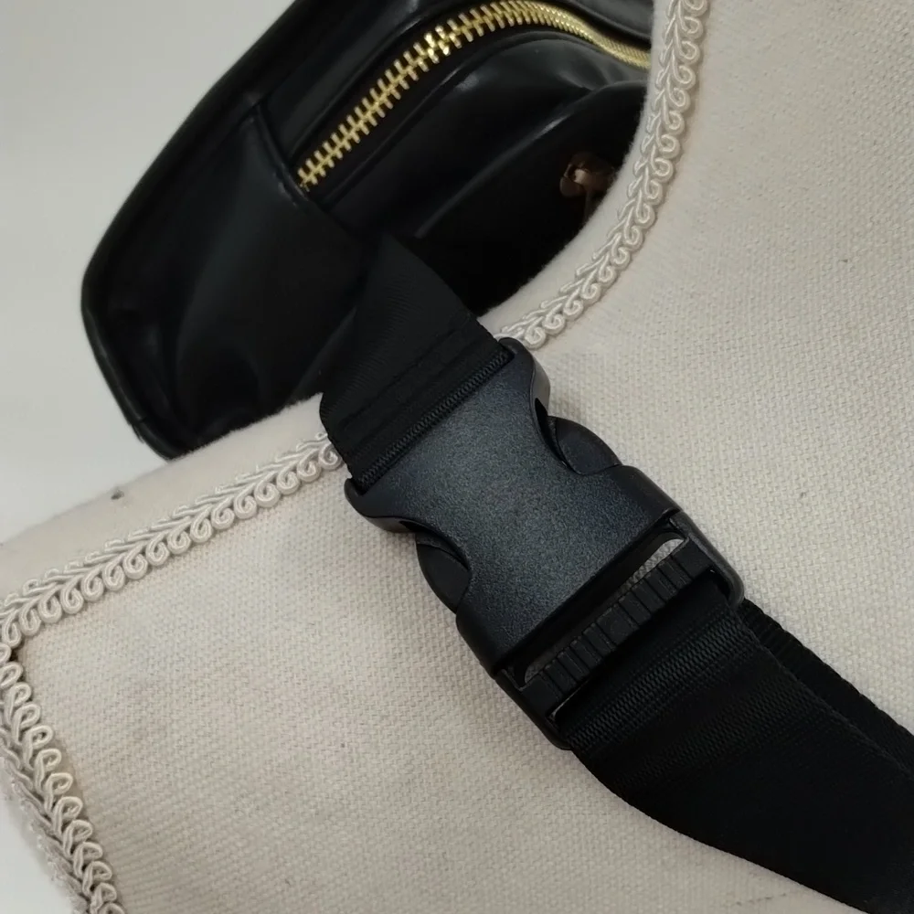 AMANDA UPRICHARD NY Black Vegan Leather Quilted Fanny Pack Belt Bag crossbody - Picture 7 of 9